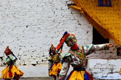 Mask Dance during Paro festival in Bhutan